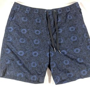 Treasure & Bond Navy Blue Print Shorts